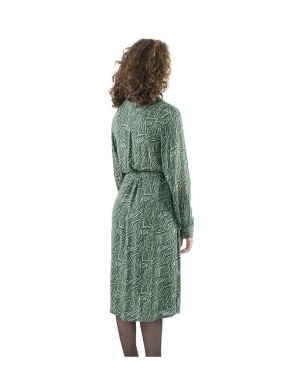 Rochie Midi Kaki Vintage Retro - Img 2