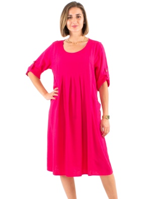 Rochie midi larga nuanta rose - Img 1
