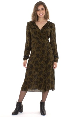 Rochie midi wrap imprimeu "forest" - Img 3