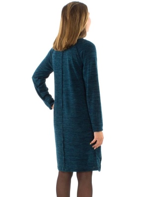 Rochie petrol chic imprimeu pestrit - Img 3