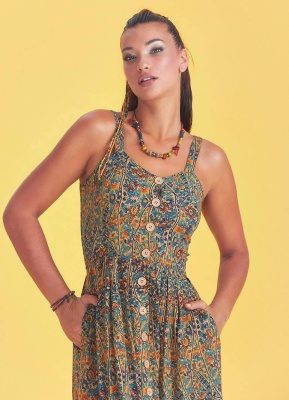 Rochie stil boem cu model floral - Img 3