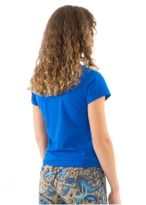 Tricou albastru bumbac - Img 3