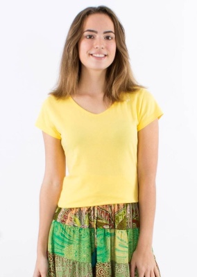 Tricou galben bumbac - Img 1