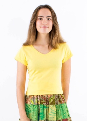 Tricou galben bumbac - Img 2