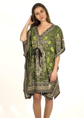 Tunica caftan lime stil poncho - Img 1