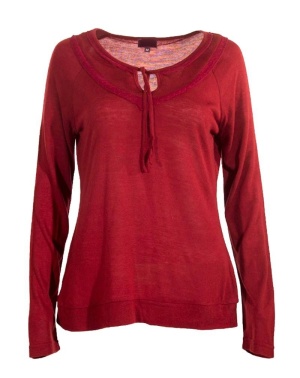 Bluza bordeaux tricot toamna - Img 1