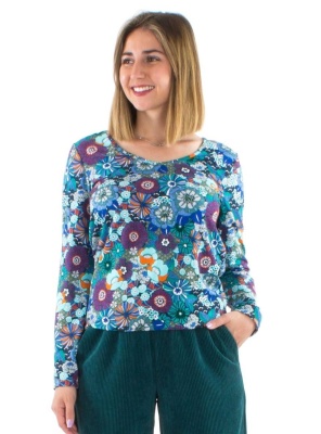 Bluza din tricot cu imprimeu pop - Img 1