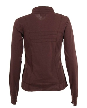 Bluza maro cu guler inalt - Img 3