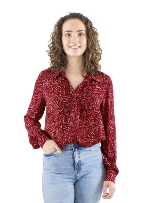 Bluza Retro bordeaux Print Safari - Img 1