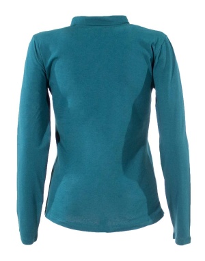Bluza smarald bumbac pe gat - Img 2