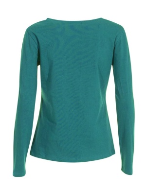 Bluza smarald cu print floral - Img 3