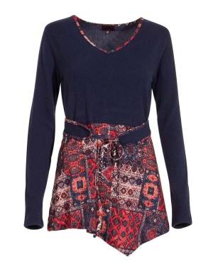 Bluza stil tunica cu imprimeu afro - Img 3