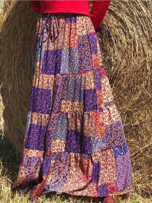 Fusta lunga cu motive patchwork - Img 2