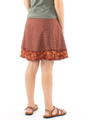 Fusta Sari rosie croi wrap - Img 4
