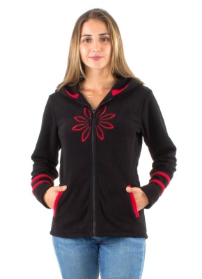 Jacheta neagra cu floare brodata - Img 3