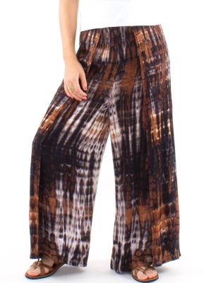 Pantaloni pareo vara imprimeu Tie Dye - Img 1