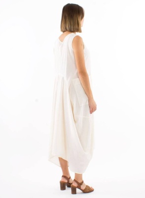 Rochie bbc croi asimetric nuanta Natur - Img 3