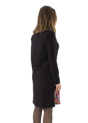 Rochie bumbac cu modele florale asimetrice - Img 3