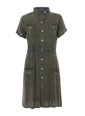 Rochie camasa olive stone wash - Img 2