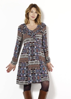 Rochie etnica cu imprimeu aztec - Img 1