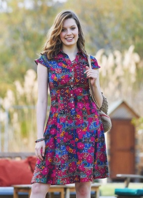 Rochie hippie-chic cu croi evazat - Img 1