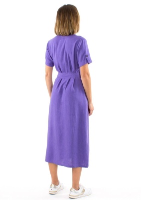 Rochie lavanda stil camasa - Img 3