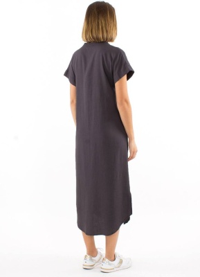 Rochie lunga cu guler tunica - Img 2