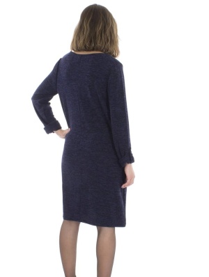 Rochie marine tricot nasturi deco - Img 2
