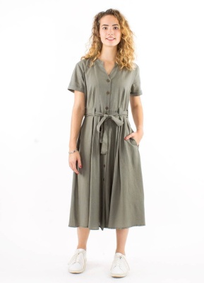 Rochie midi cu maneca scurta - Img 1