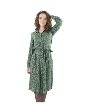 Rochie Midi Kaki Vintage Retro - Img 3