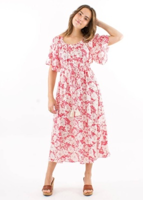 Rochie midi rose print anemone - Img 1