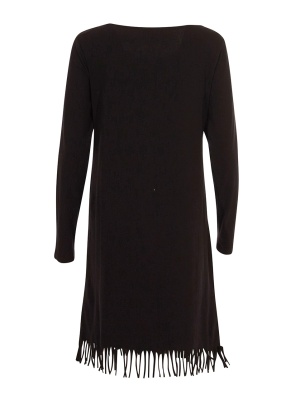 Rochie neagră Etnic Chic cu modele colorate - Img 2