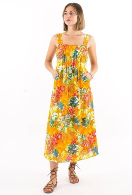 Rochie orange jungle print - Img 2