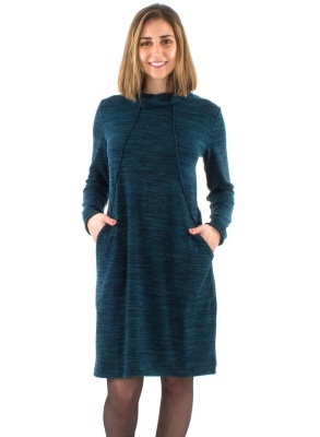 Rochie petrol tricot guler rulat - Img 3
