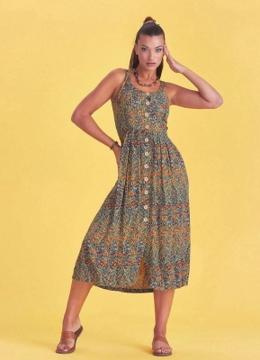 Rochie stil boem cu model floral - Img 1
