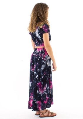 Set top/fusta model negru Tie Dye - Img 2