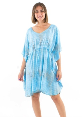 Tunica turquaz Free Size model Tie Dye - Img 2