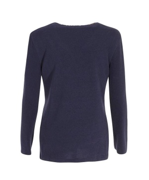 Bluza denim cu motive aztece - Img 3