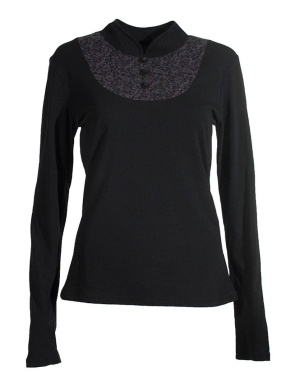 Bluza neagra cu model oriental - Img 1