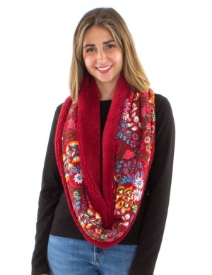 Esarfa bordeaux cu blanita eco - Img 3
