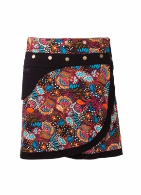 Fusta etnica bumbac cu croi wrap - Img 1