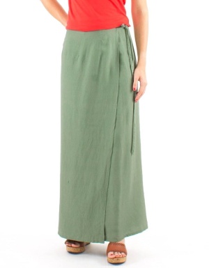 Fusta lunga verde croi wrap - Img 3