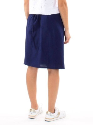 Fusta midi marine croi wrap - Img 2
