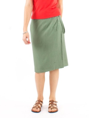 Fusta verde salvie croi wrap - Img 3