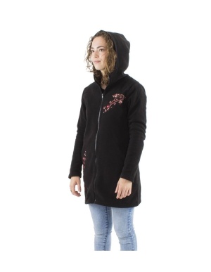 Jacheta Midi neagra cu broderii - Img 4