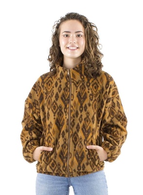 Jacheta mustar polar Print Lovina - Img 1