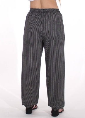 Pantaloni unisex dungi negre - Img 2