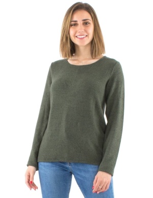 Pulover kaki cu model pestrit - Img 1