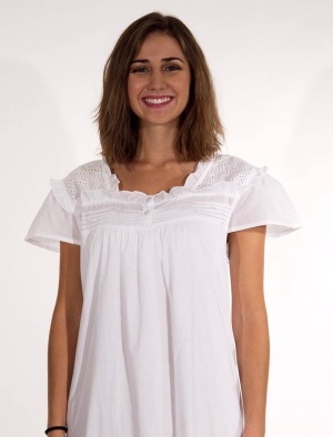 Rochie alba boho-chic bumbac - Img 2