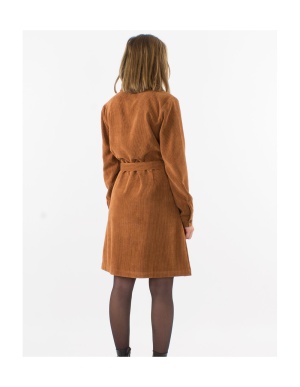 Rochie choco velur cu nasturi - Img 4
